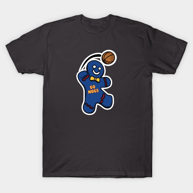 Denver Nuggets Gingerbread Man T-Shirt by Rad Love